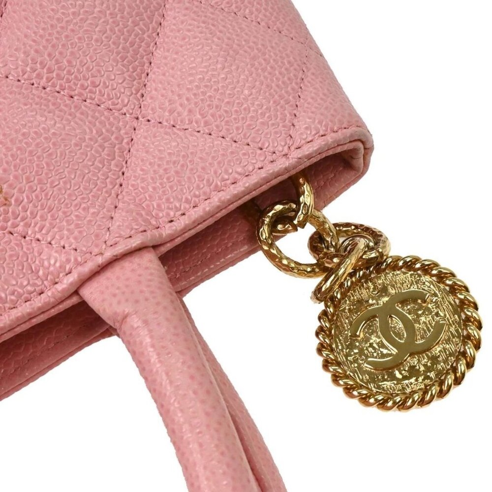 Chanel Pink Calfskin Medallion Tote Handbag - Picture 5 of 10